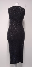 Load image into Gallery viewer, DONNA KARAN Ladies Black Cashmere &amp; Silk Sleeveless Sequin Jumper Dress Size S
