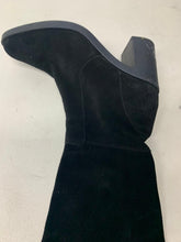 Load image into Gallery viewer, KURT GEIGER Ladies Black Boot Biker Leather Knee High Suede Shoes UK7
