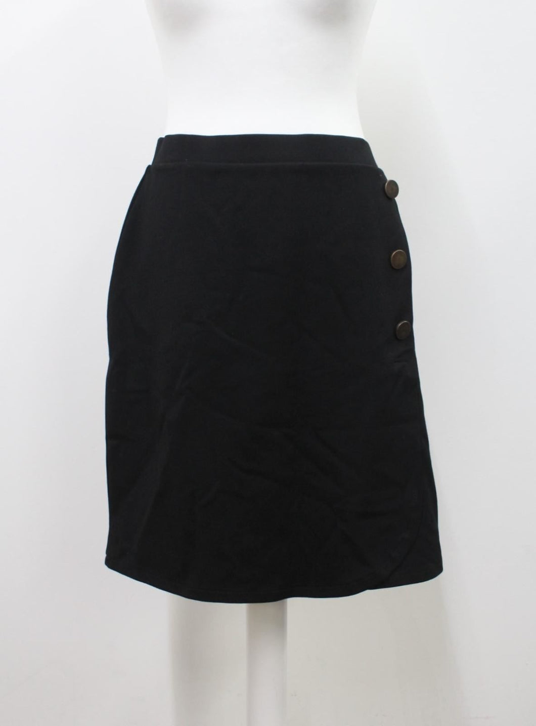 M&S Marks & Spencer Ladies Black Faux Wrap Mini Skirt UK14 RRP19.5 NEW