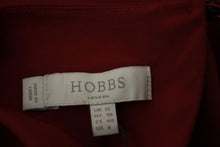 Load image into Gallery viewer, HOBBS Ladies Burgundy Crew Neck Bell 3/4 Sleeved Relaxed Juliana Top UK12 NEW
