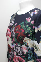 Load image into Gallery viewer, HOBBS Ladies Anoushka Navy Blue Multi Floral 3/4 Sleeve Shift Dress UK10 NEW
