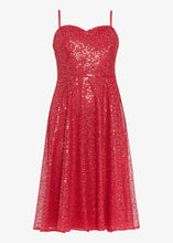 Load image into Gallery viewer, Phase Eight Annis Sequin Fit &amp; Flare Dress Fuchsia Size UK14 RRP199
