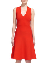 Load image into Gallery viewer, WHISTLES Ladies Cross Back Fit and Flare Dress Sleeveless Red UK4 BNWT RRP 160
