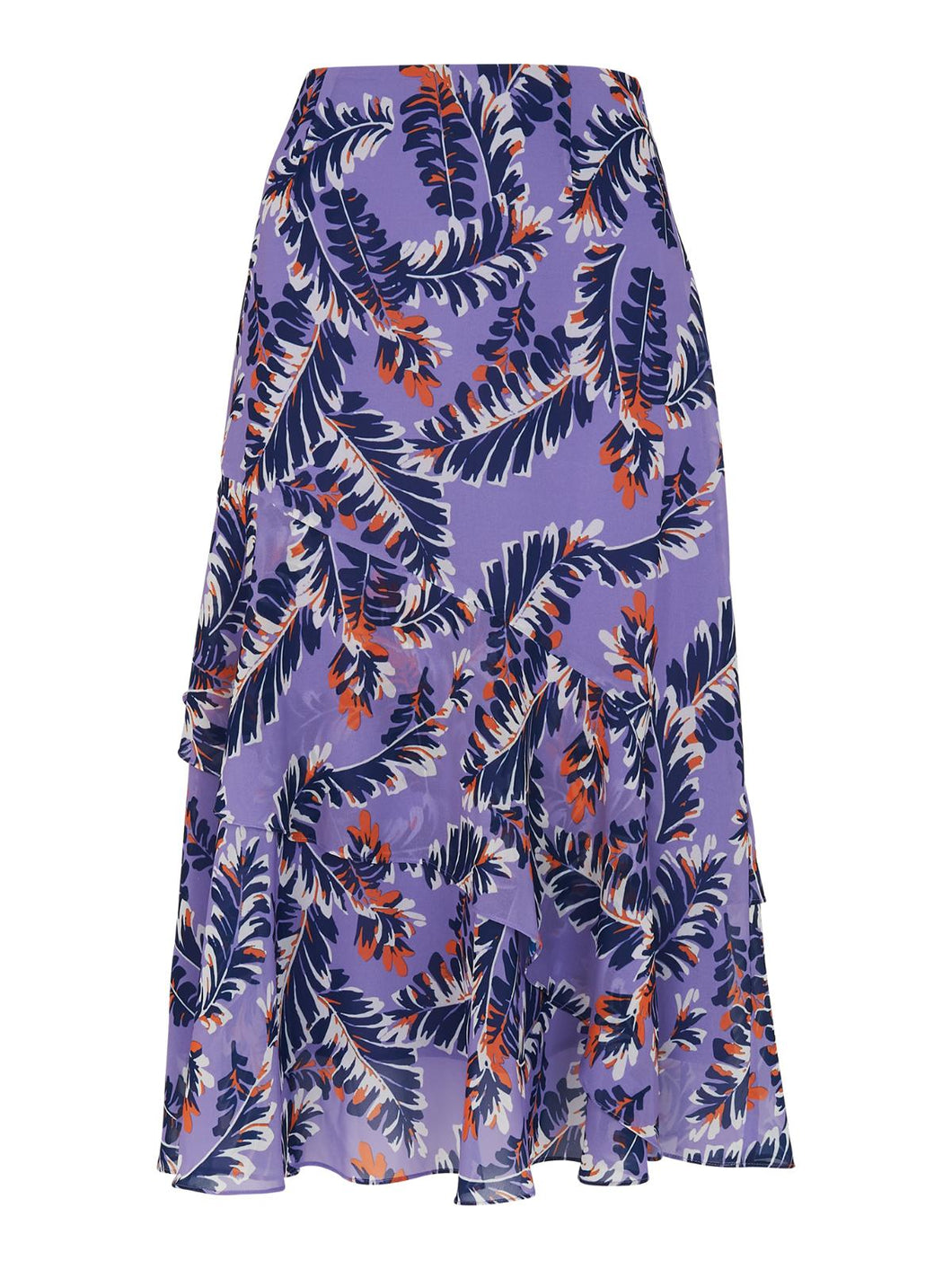 WHISTLES Ladies Josephine Print Frill Skirt Purple Multi UK6 BNWT RRP139