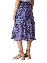 Load image into Gallery viewer, WHISTLES Ladies Josephine Print Frill Skirt Purple Multi UK6 BNWT RRP139
