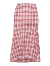 Load image into Gallery viewer, WHISTLES Ladies Pink/Multi Midi Length Check Seersucker Skirt RRP139 UK4 NEW
