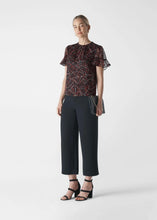 Load image into Gallery viewer, WHISTLES Ladies Black Multicolour Shooting Star Dobby Top UK4 RRP 99.00 BNWT
