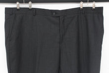 Load image into Gallery viewer, Men&#39;s Charcoal Grey Wool Blend Fixed Crease Zip Fly Formal Trousers W51 L30
