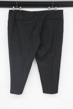 Load image into Gallery viewer, Men&#39;s Charcoal Grey Wool Blend Fixed Crease Zip Fly Formal Trousers W51 L30
