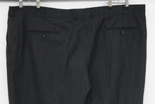 Load image into Gallery viewer, Men&#39;s Charcoal Grey Wool Blend Fixed Crease Zip Fly Formal Trousers W51 L30

