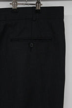 Load image into Gallery viewer, Men&#39;s Charcoal Grey Wool Blend Fixed Crease Zip Fly Formal Trousers W51 L30
