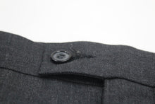 Load image into Gallery viewer, Men&#39;s Charcoal Grey Wool Blend Fixed Crease Zip Fly Formal Trousers W51 L30
