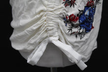 Load image into Gallery viewer, M&amp;S Marks &amp; Spencer Ladies Ivory Mix Tie Waist Long Sleeve Top UK10 RRP35 NEW
