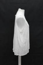 Load image into Gallery viewer, M&amp; S Ladies White Linen Blend Scoop Neck Sleeveless Vest UK12 RRP12.50 NEW
