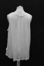 Load image into Gallery viewer, M&amp; S Ladies White Linen Blend Scoop Neck Sleeveless Vest UK12 RRP12.50 NEW
