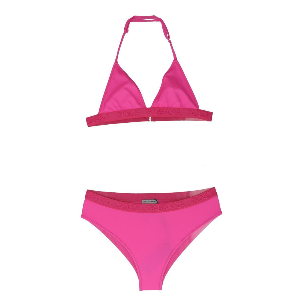 DOLCE & GABBANA KIDS Triangle Bikini Joy Therapy Swimwear Pink Size10 yrs RRP165