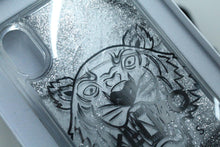 Load image into Gallery viewer, KENZO Paris Tiger Apple iPhone XS Max Metallic Silver 3D Liquid Case
