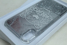Load image into Gallery viewer, KENZO Paris Tiger Apple iPhone XS Max Metallic Silver 3D Liquid Case
