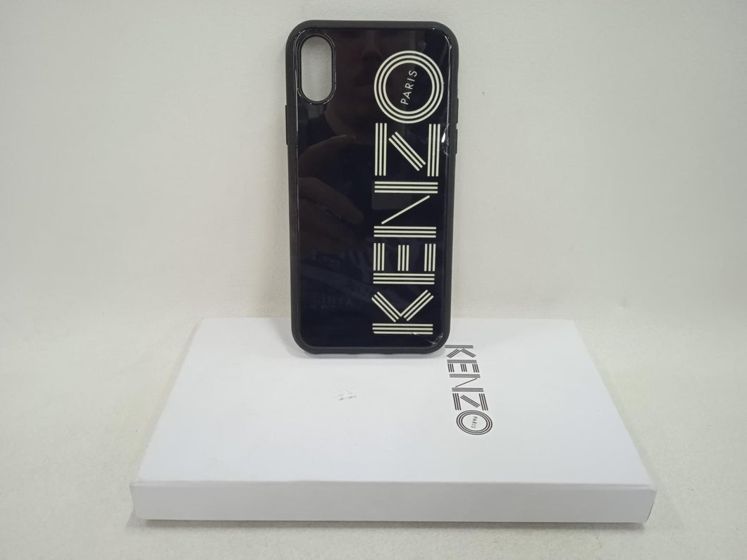 KENZO Black & White Glow-In-The-Dark Neon Logo Iphone X Phone Case One Size NEW