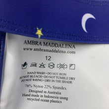 Load image into Gallery viewer, AMBRA MADDALENA Bikini Tops Ladies Blue Midnight Stars Bandeau UK12 NEW RRP40
