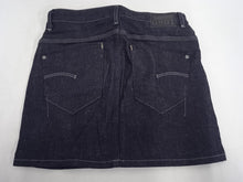 Load image into Gallery viewer, G-STAR RAW Ladies Dark Navy Blue Denim New Radar Mini Skirt Size 26 NEW
