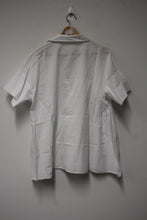 Load image into Gallery viewer, COS Ladies White Cotton Sort Sleeve Collared Loose Fit Blouse Top Size L
