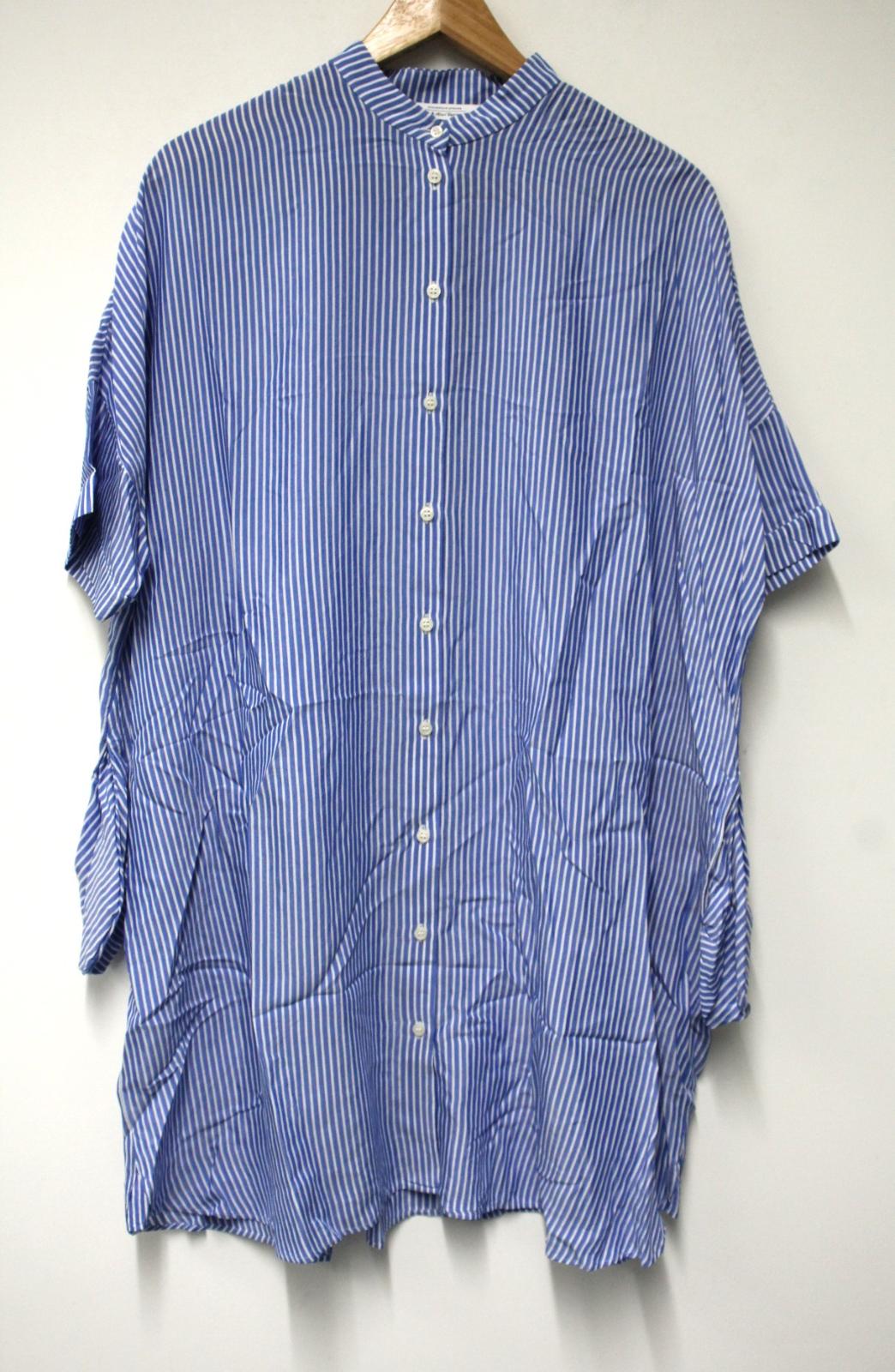 & OTHER STORIES Ladies Blue & White Striped Oversized Tunic Top US8 UK12