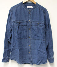 Load image into Gallery viewer, &amp; OTHER STORIES Ladies Blue Cotton &amp; Linen Denim Button Front Shirt US10 UK14
