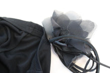 Load image into Gallery viewer, JOOP Ladies Black Elastic Waist Flower Details Tie Waist A-Line Skirt UK14
