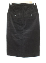 Load image into Gallery viewer, JOHN LEWIS Ladies Black Zip Stretch Cotton Straight Corduroy Skirt UK10 NEW
