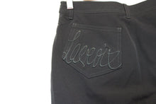 Load image into Gallery viewer, CHRISTIAN LACROIX Ladies Black Embroidered Logo Stretch Pencil Skirt EU40 UK12
