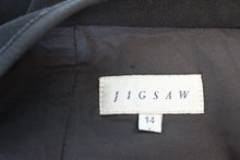 Load image into Gallery viewer, JIGSAW Ladies Black Wool Blend Side Zip Flare A-Line Maxi Skirt Size UK14
