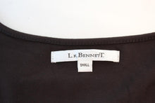Load image into Gallery viewer, L.K BENNETT Ladies Dark Brown V-Neck Front Leopard Print Tie Stretch Top S
