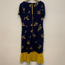 Load image into Gallery viewer, BODEN Blue Ladies Short Sleeve Navy Minimal Flower Round Neck Midi Dress UK14
