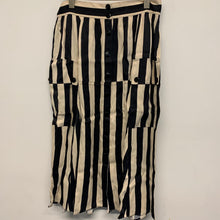 Load image into Gallery viewer, UTERQUE Black Ladies Beige Contrast Block Pattern Midi Skirt UKL
