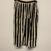 Load image into Gallery viewer, UTERQUE Black Ladies Beige Contrast Block Pattern Midi Skirt UKL
