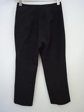 Load image into Gallery viewer, SOLACE LONDON Ladies Black Slim Fit Ankle Slit Tailored Trousers UK8 W26 L24
