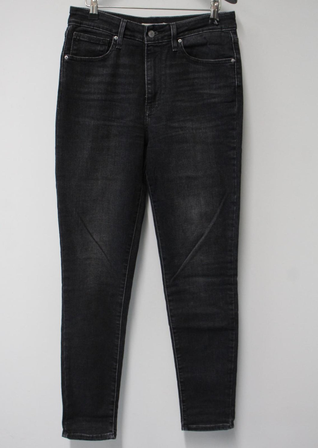 LEVI'S Ladies Washed Black Cotton Blend 721 High Rise Skinny Denim Jeans W30 L30