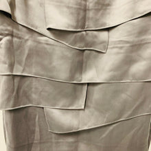 Load image into Gallery viewer, JAEGER Grey Gunmetal Ladies Silk Belted Layered A-Line Skirt Size UK 10
