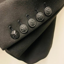 Load image into Gallery viewer, MANGO Black Ladies Long Sleeve Velvet Collar Jacket Blazer Size UK M NEW
