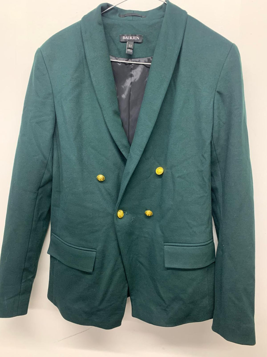 BAUKJEN Ladies Green Forest Long Sleeve Blazer Jacket Classic Double Breast UK8