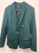 Load image into Gallery viewer, BAUKJEN Ladies Green Forest Long Sleeve Blazer Jacket Classic Double Breast UK8
