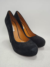 Load image into Gallery viewer, CARVEN Ladies Black Suede Leather Platform Pump Shoes Size EU39 UK6
