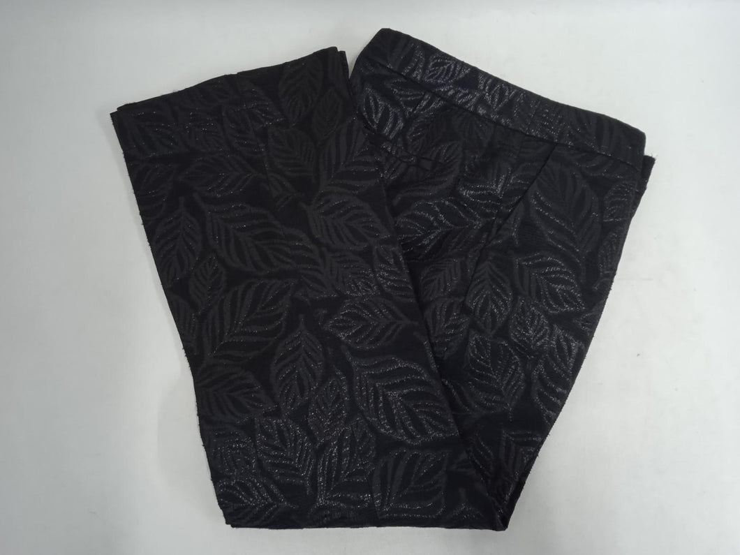 ESSENTIEL ANTWERP Ladies Black Cotton Blend Leaf Print Cropped Trousers EU36 UK8