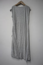 Load image into Gallery viewer, MAX STUDIO Ladies Black &amp; White Striped Asymmetric Hem Midi Dress Size L NEW
