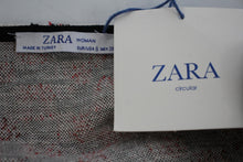 Load image into Gallery viewer, ZARA Ladies Beige Check Print Cotton Blend Lace Trim Cropped Top Size S NEW
