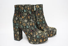 Load image into Gallery viewer, SAM EDELMAN Ladies Multicolored Floral Embroidered Platform Booties EU37 UK4
