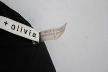 Load image into Gallery viewer, ALICE  OLIVIA Ladies Black Silk Sequined Short Sleeve Mini Dress US4 UK8

