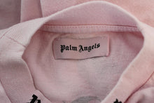 Load image into Gallery viewer, PALM ANGELS Men&#39;s Pink Black Logo Long Sleeve Oversized Cotton T-Shirt 2XS

