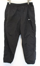 Load image into Gallery viewer, NIKE Men&#39;s Black Nylon Embroidered Logo Elasticated Waist Track Pants M W32 L28
